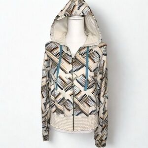 Vans Long Sleeve Boho Aztec Print Zip Up  Hoody Women Size Large